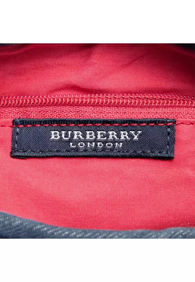 Buy BURBERRY Pre-Loved Burberry Nova Check Denim Handbag 2026