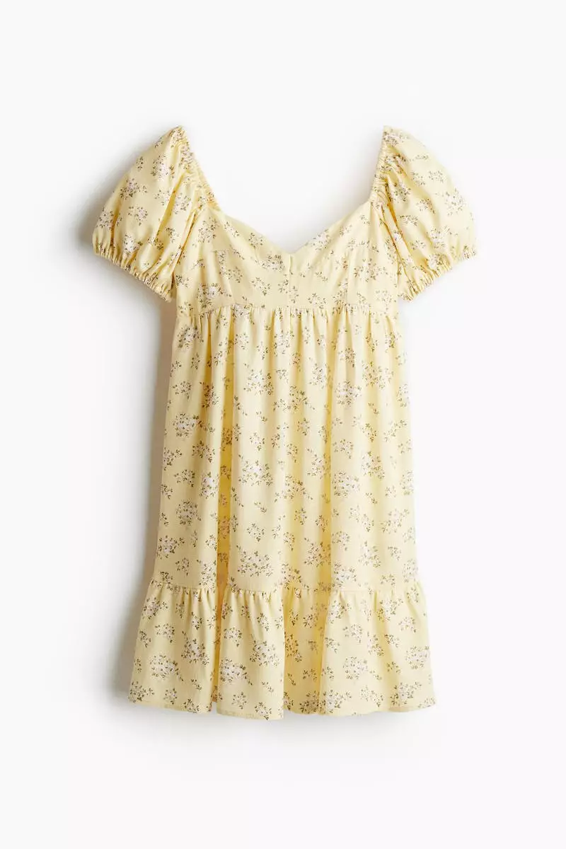 Puff-sleeved dress
