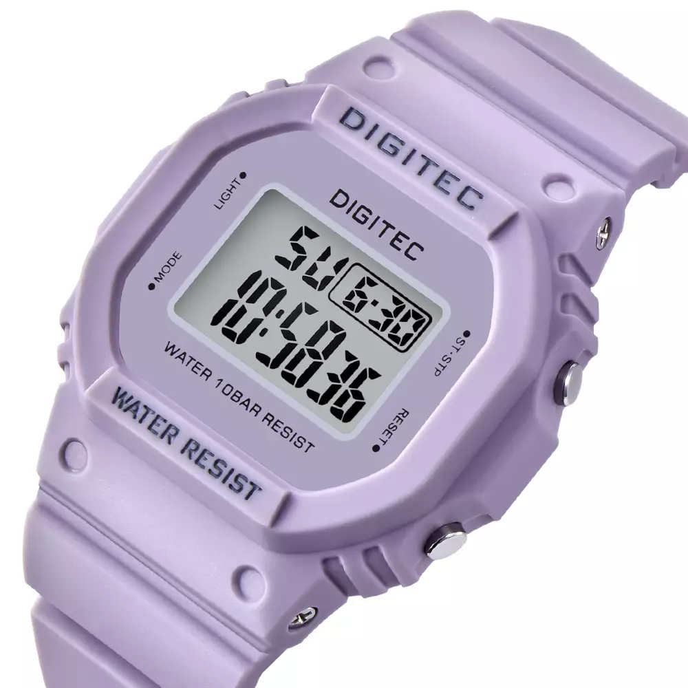 DIGITEC Jam Tangan Digital Wanita BDG-7024T Water Resistant - PU7W Purple
