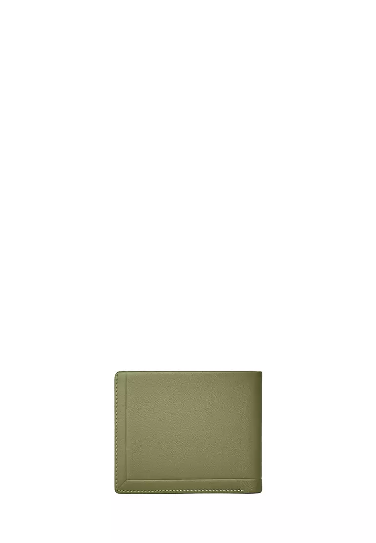 Braun Buffel Depp Wallet With Coin Compartment In Sea Kelp