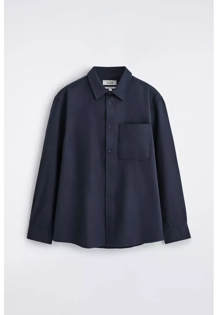 RELAXED BRUSHED COTTON-BLEND SHIRT