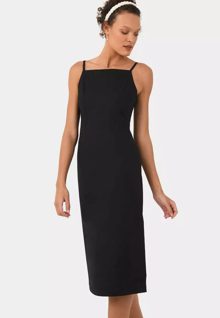 Black fitted on sale slip