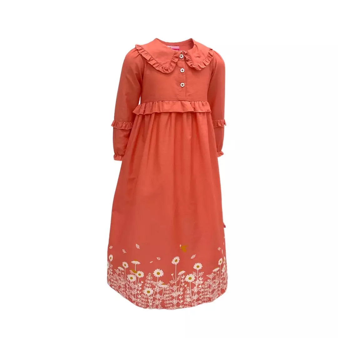 Pingu Gamis Anak Perempuan Printing Flower 94301326