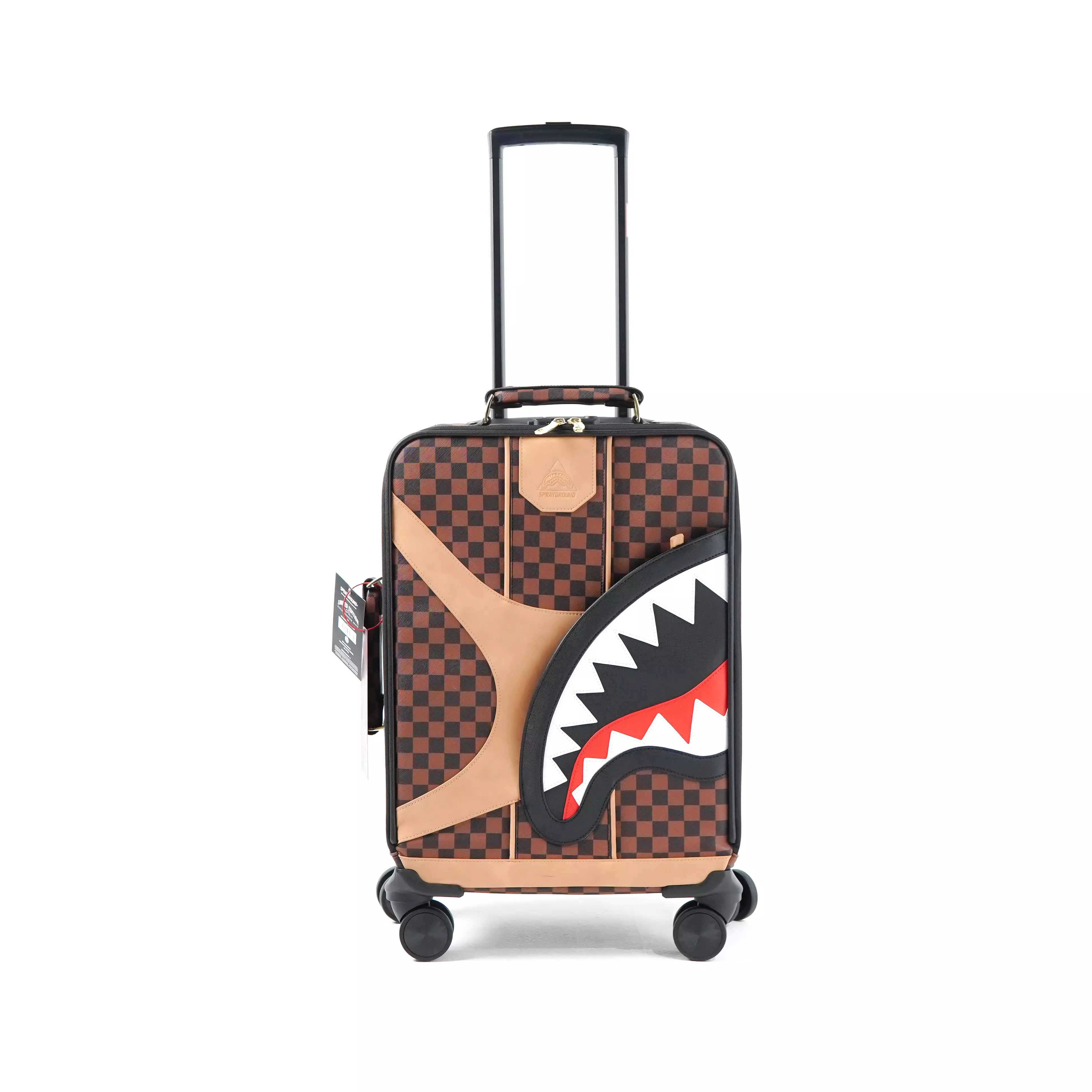 Koper SPRAYGROUND HENNYVILLE SHARKS BROWN LUGGAGE 100% ORIGINAL