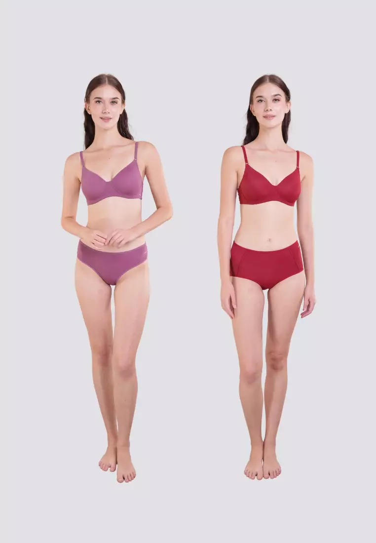 Perfect Pair 2-in-1 Nonwire Full Cup Bra Underwear for Women