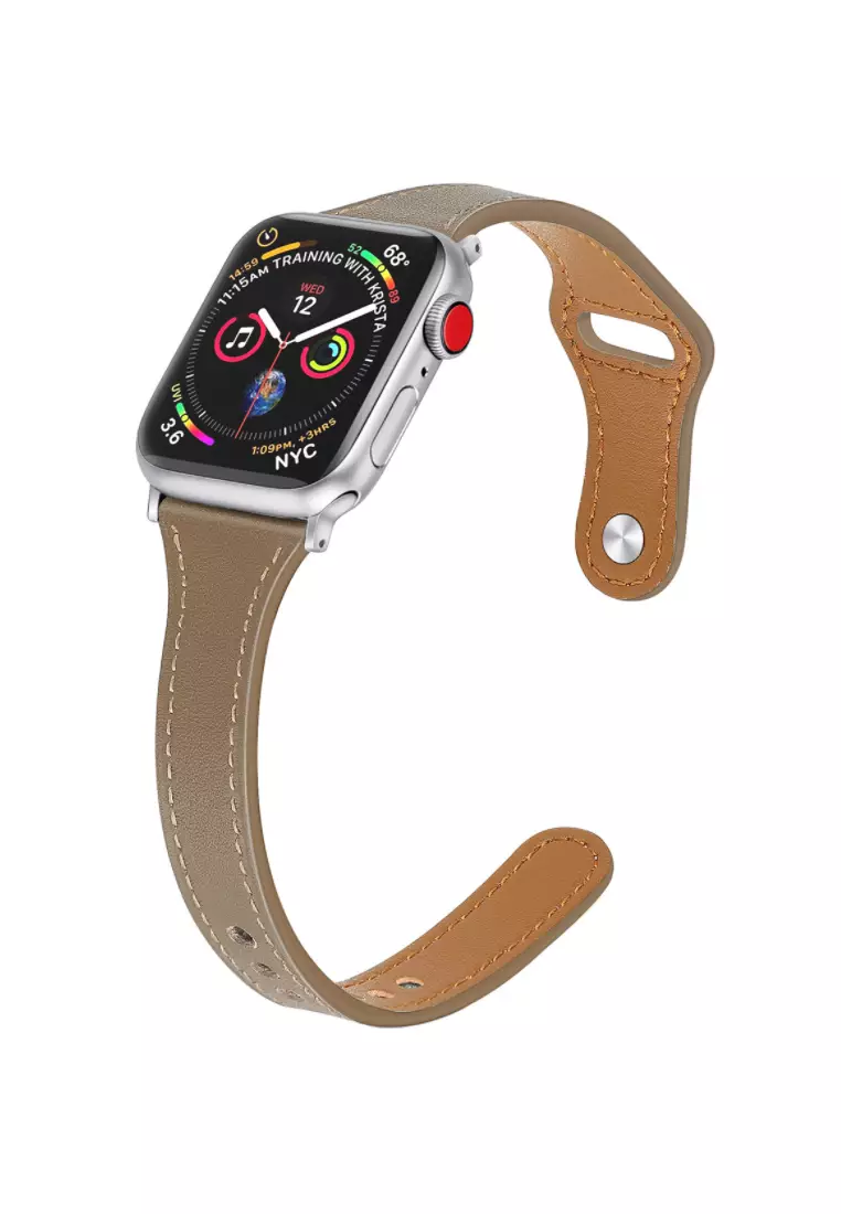 Buy Kings Collection Brown Genuine Leather Apple Watch Band 42MM