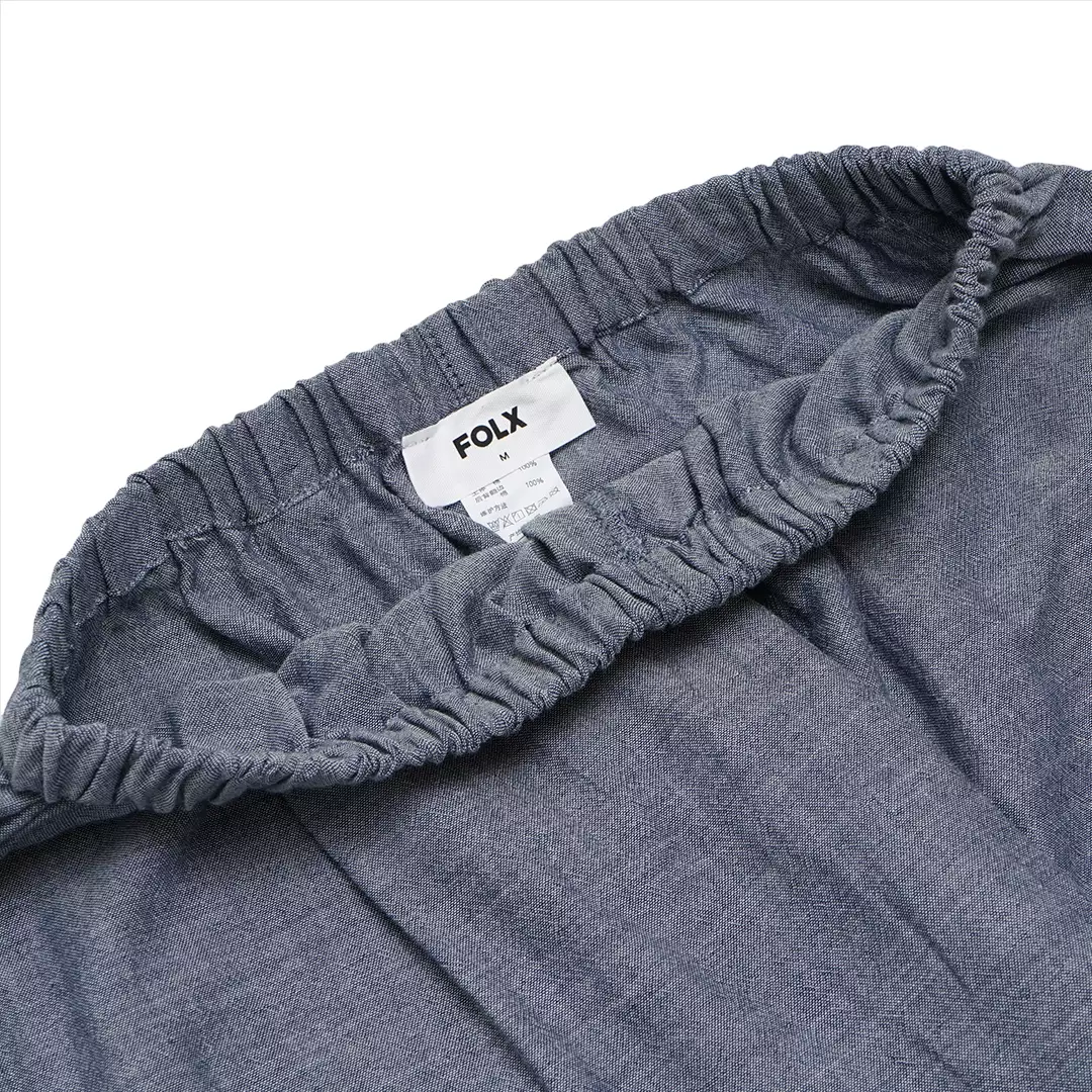 Solid Cotton Pyjamas Set Indigo