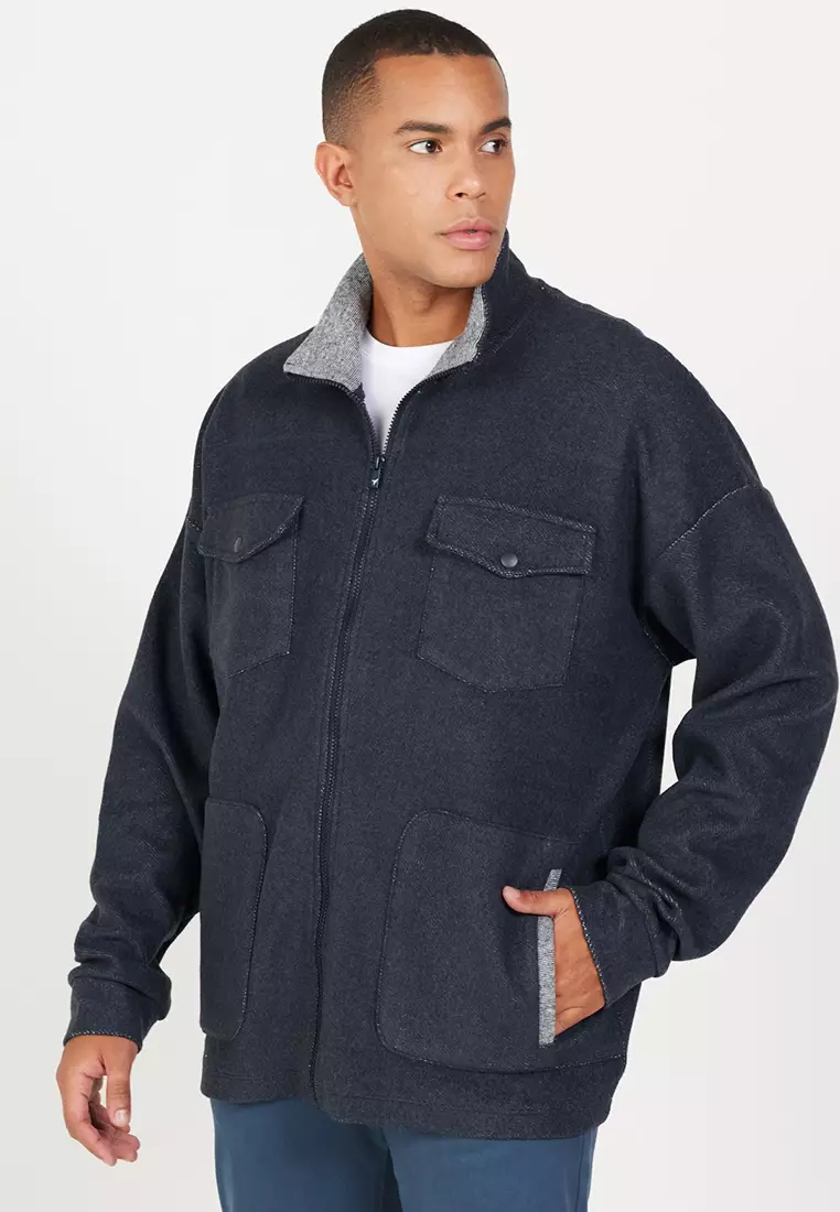 ジャケット・アウター COYSEIO ROUND COLLAR FLEECE JACKET coyseio ROUND COLLAR FLEECE JACKET