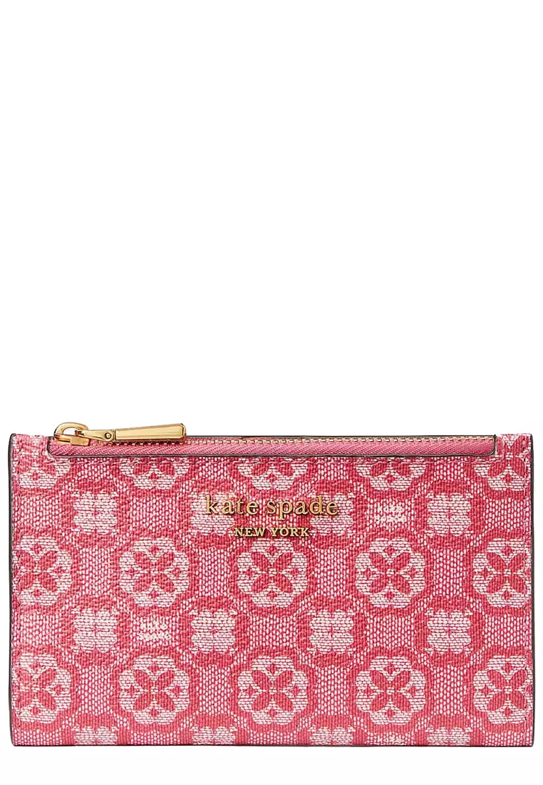 Kate Spade Kate Spade Spade Flower Monogram Coated Canvas Small Slim