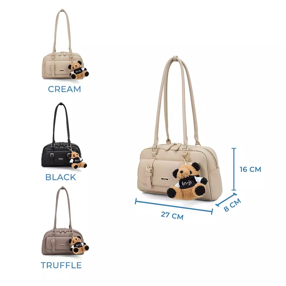 En-Ji Wujin Shoulderbag Wanita Warna Truffle