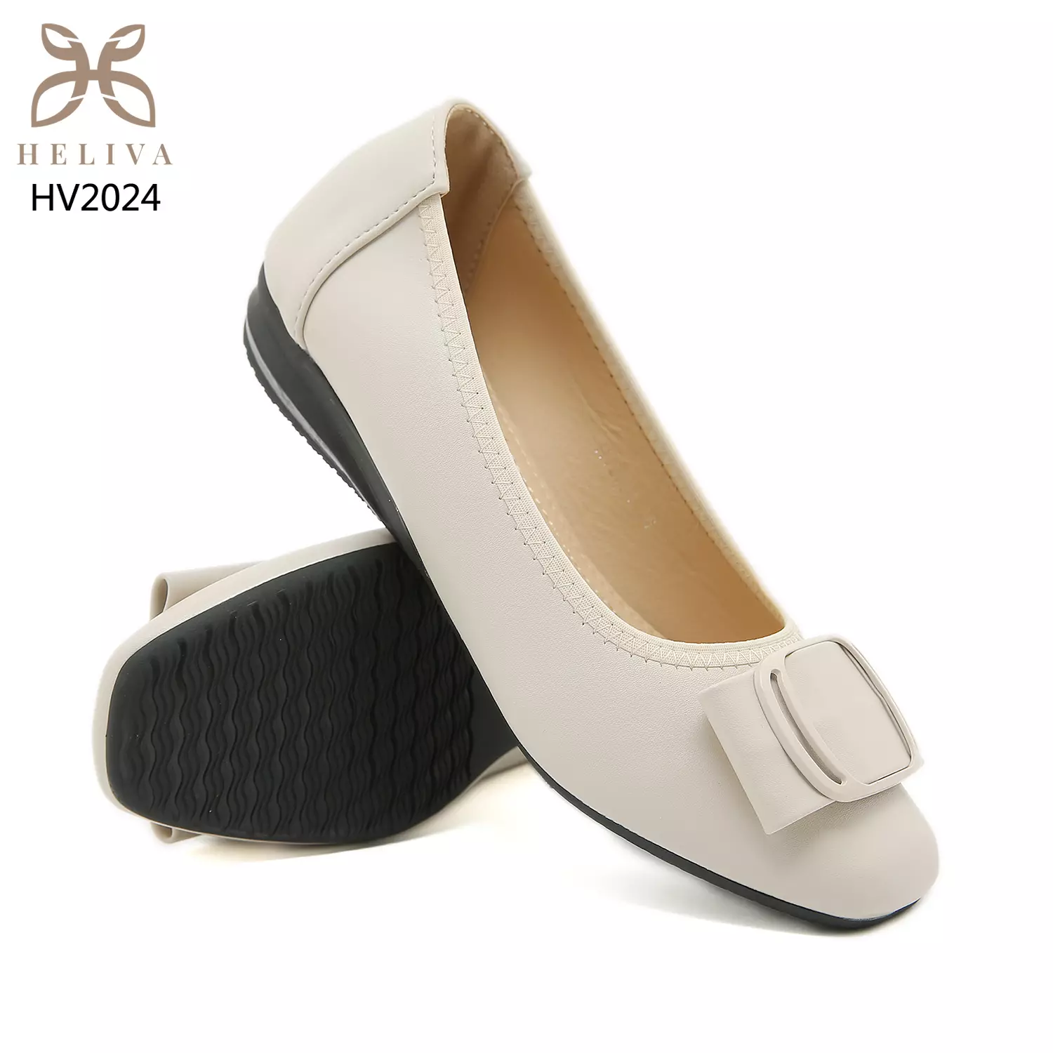 Heliva Hebe Loafer Slip On Shoes Square Toe Sol 2cm HV2024