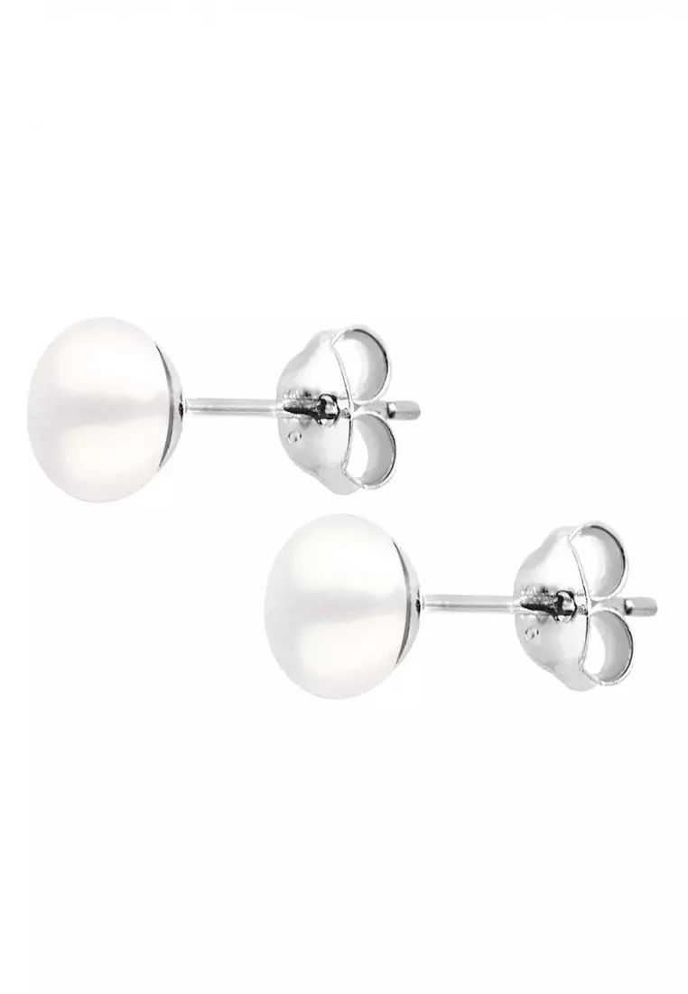 Anting Perhiasan Perak 925 Wanita Stud Mutiara