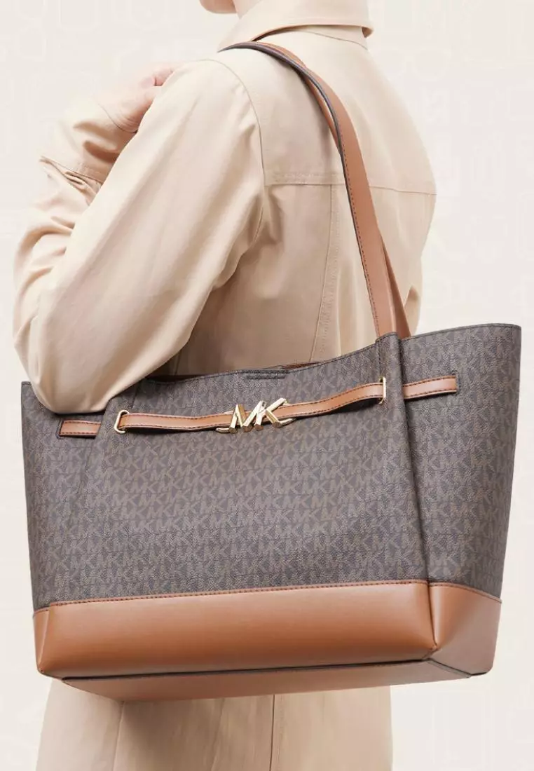 Michael Kors Reed Large Logo Tote Bag Brown