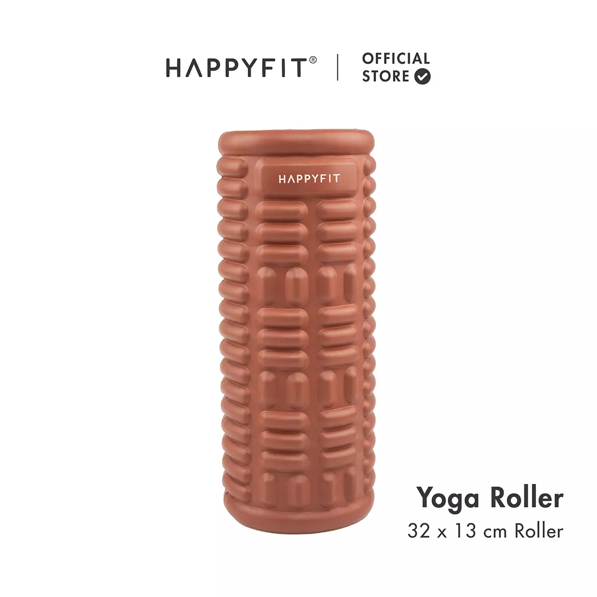HAPPYFIT - Yoga Roller / Foam Roller Yoga Massage Terracota
