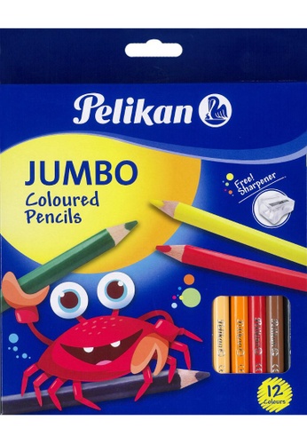 JUMBO COLOURED PENCILS 12 COLOURS