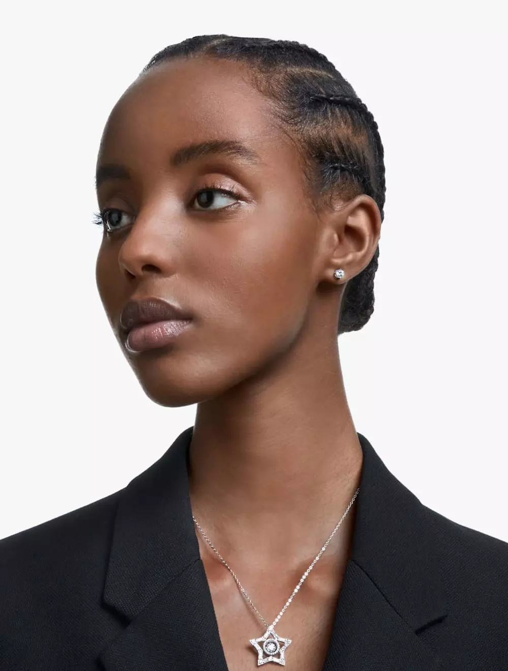 Stella Set, Star, White, Rhodium Plated - White