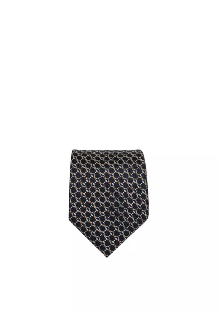 Horsebit Silk Jacquard Tie