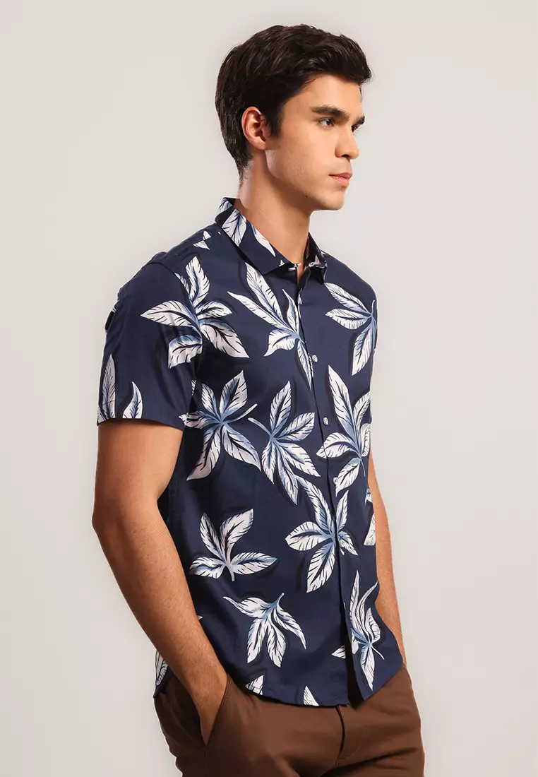 MOC Kemeja Lengan Pendek Pria Chelsie - Navy