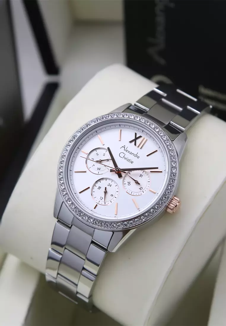 Alexandre Christie - Jam Tangan Analog Wanita - Silver Stainless Steel - 2A46 BFBSSSLRG