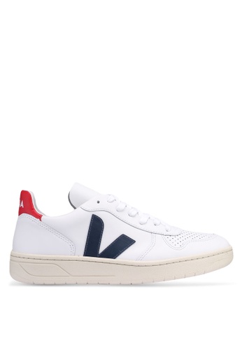 VEJA 白色 V-10 Leather Sneakers 71A6DSH8A66D3AGS_1