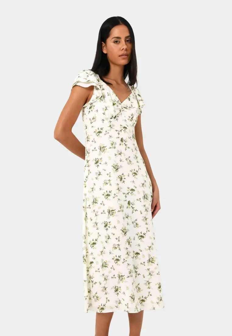 Warehouse katy floral midi dress discount