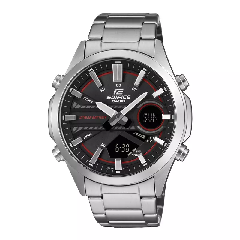 Jam Tangan Pria Casio Edifice EFV-C120D-1A4DF Black Digital Analog Dial Stainless Steel Band