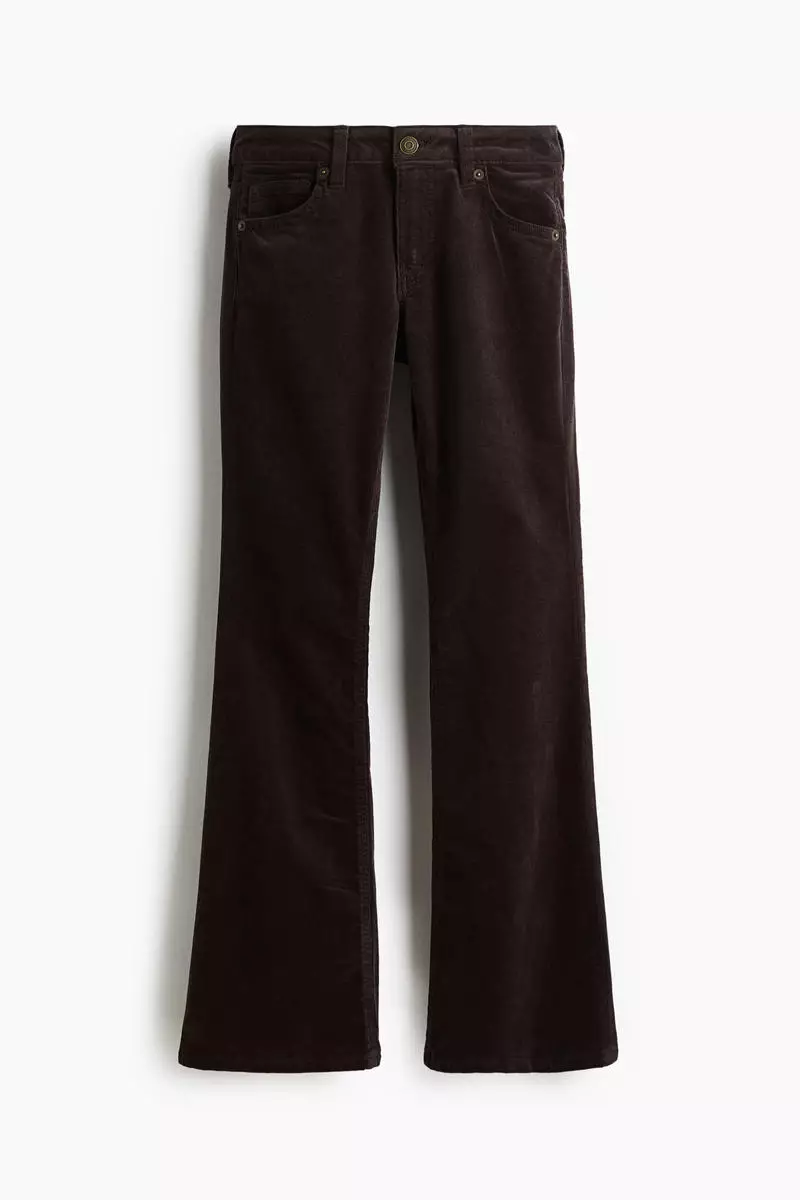 Flared corduroy trousers