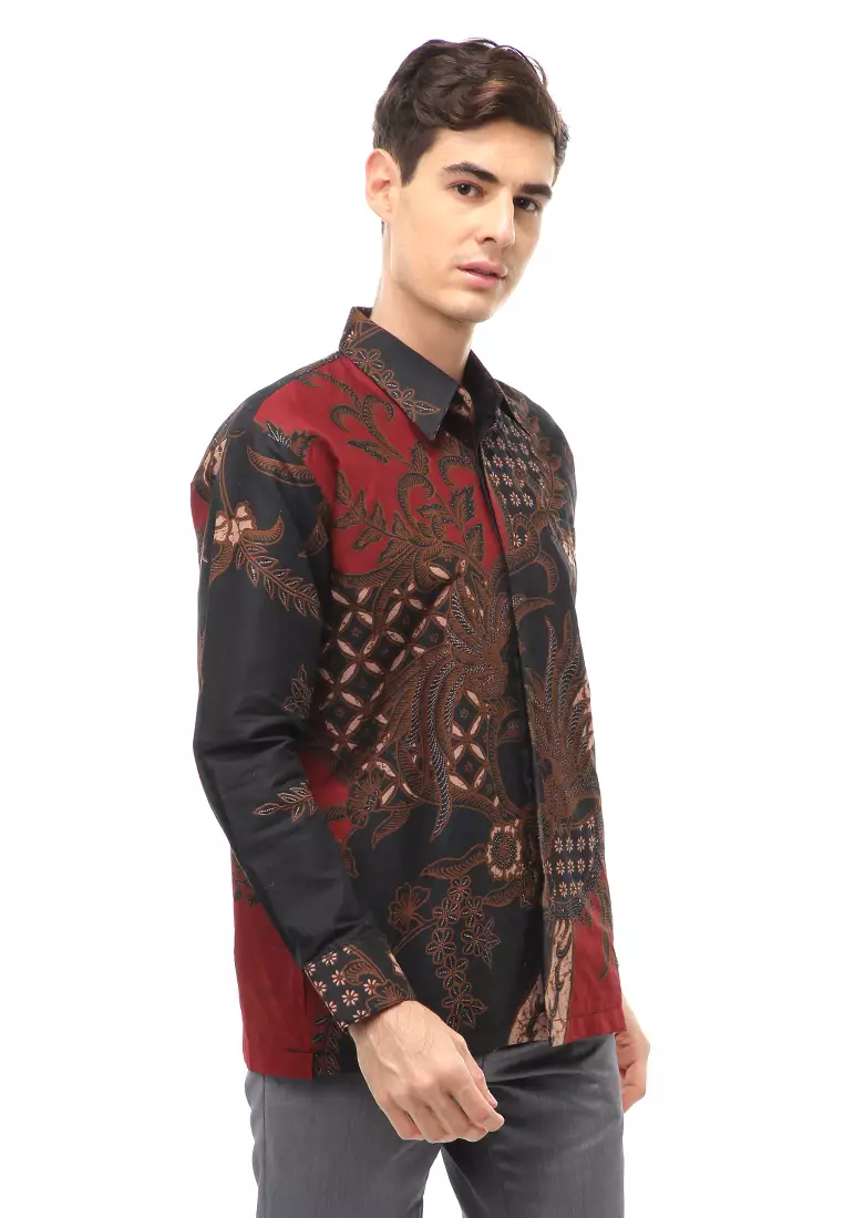 Kendrick Atasan Formal Kemeja Batik Pria Jayanegara Long Sleeve Material Cotton ORIGINAL