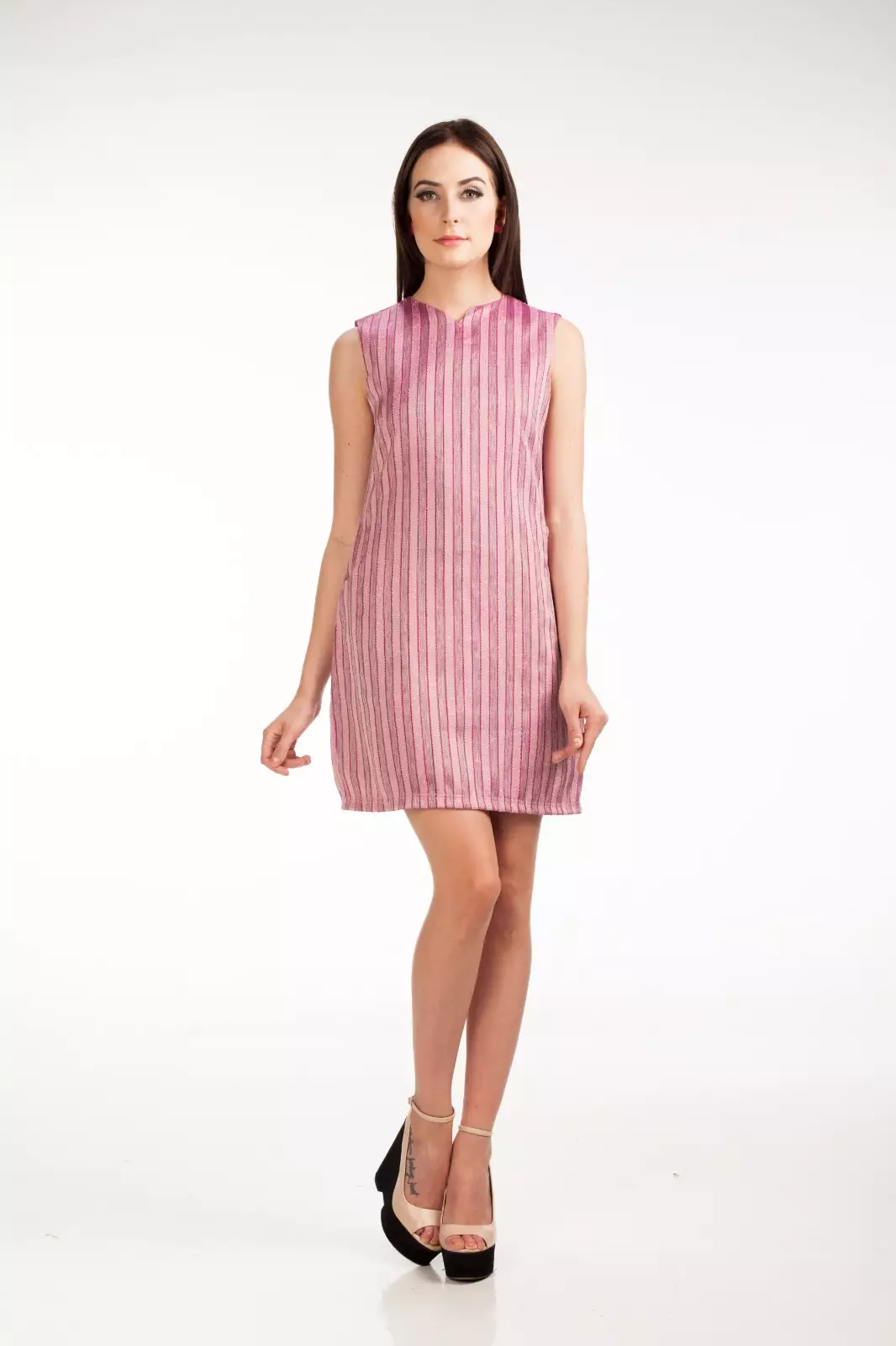 Sophistix Cerise Striped Dress In Pink