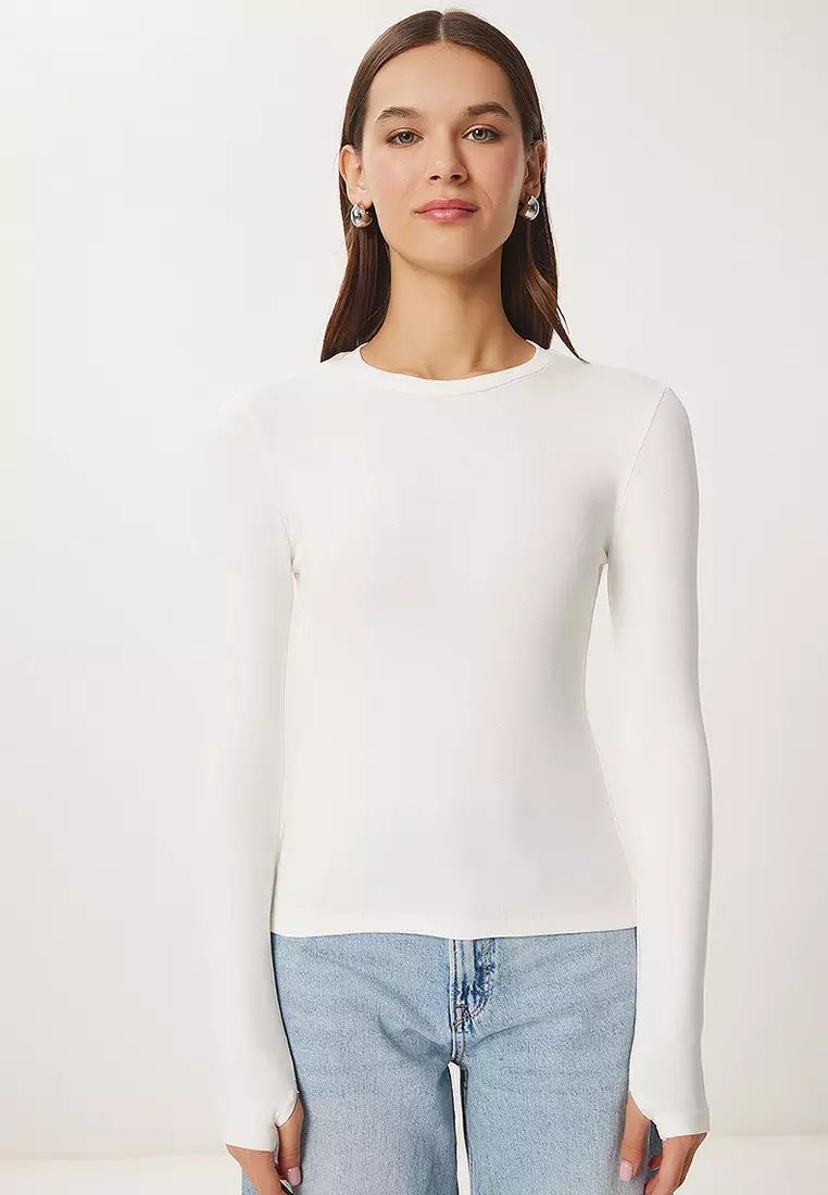 Crew Neck Long Sleeves Top 2-Pack