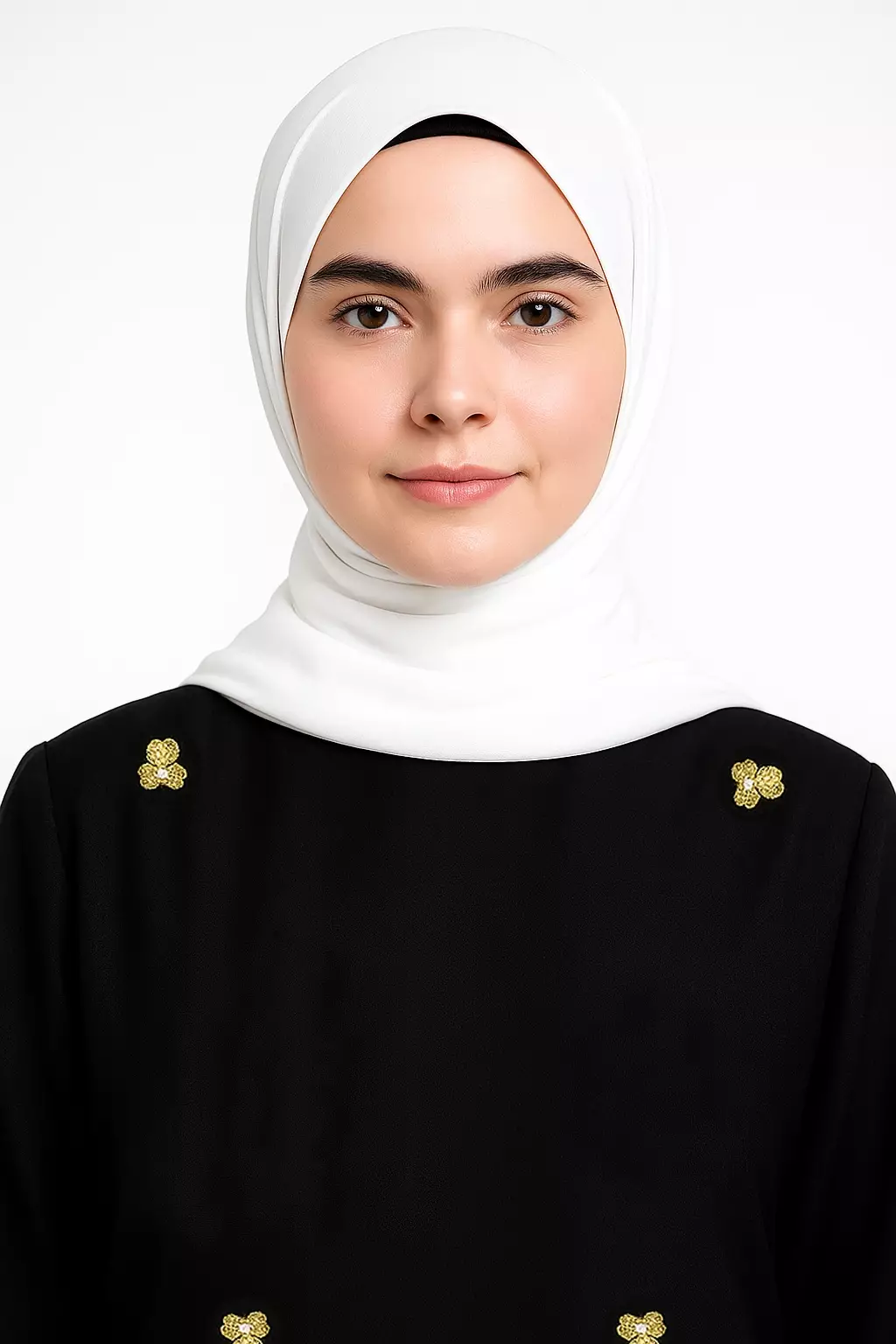 Zahra Maxi Dress In Black With Yellow Pink Embro