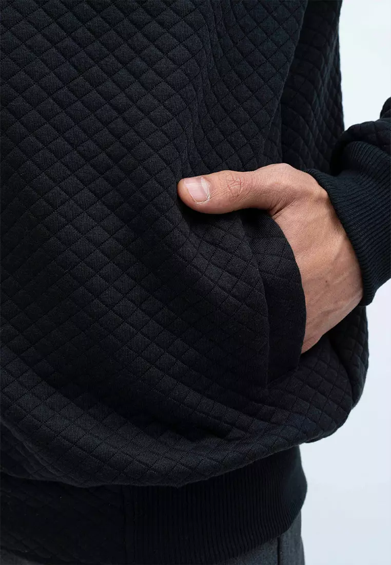 Houseofcuff Jaket Katun Outer Bomber Smart Casual Hitam