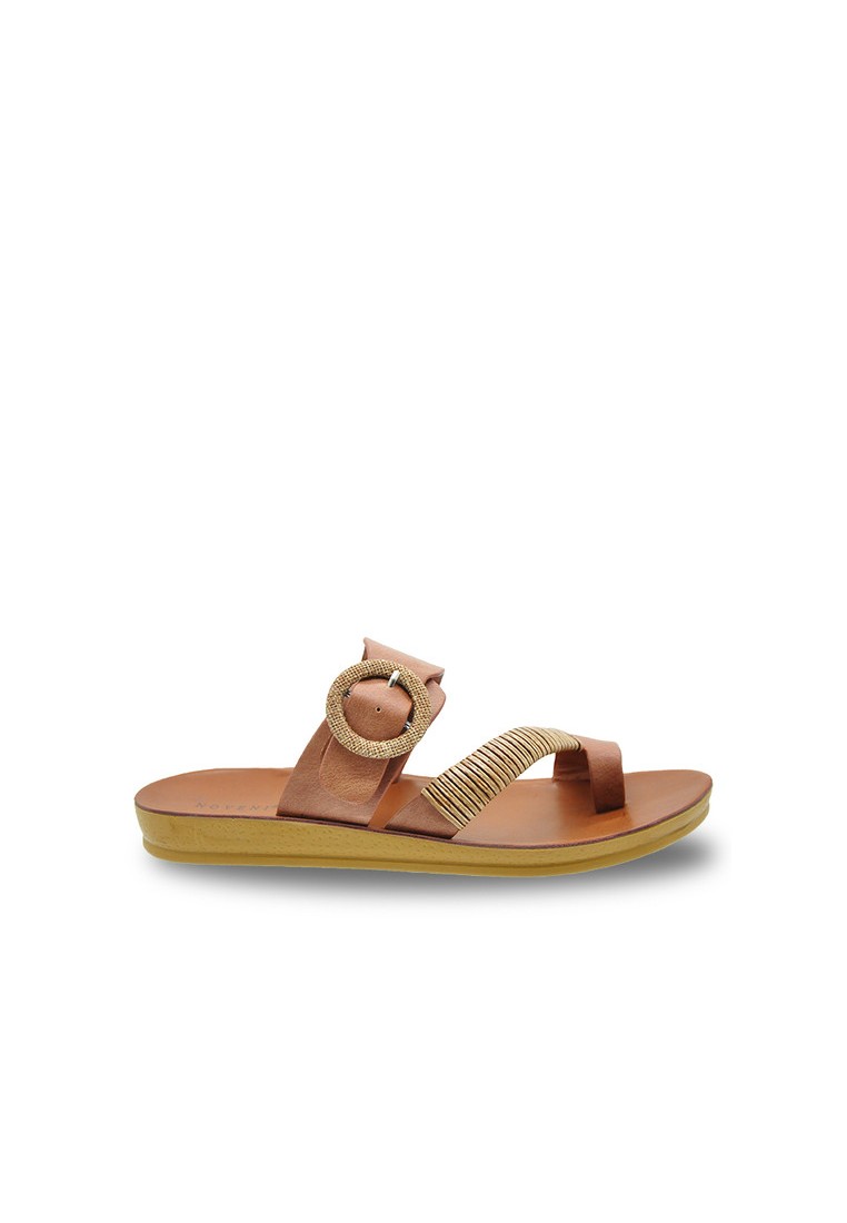 Noveni Faux Leather Strap Casual Sandals