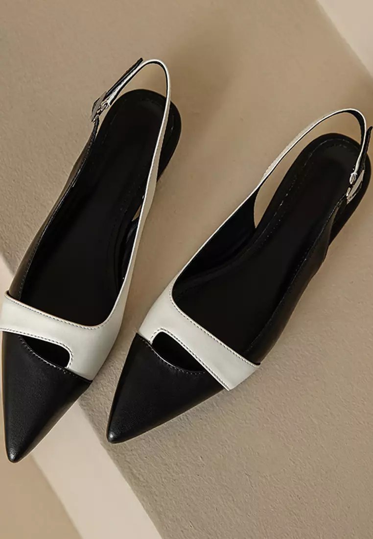 Buy Twenty Eight Shoes VANSA Color Block Hollow Back Strap Low