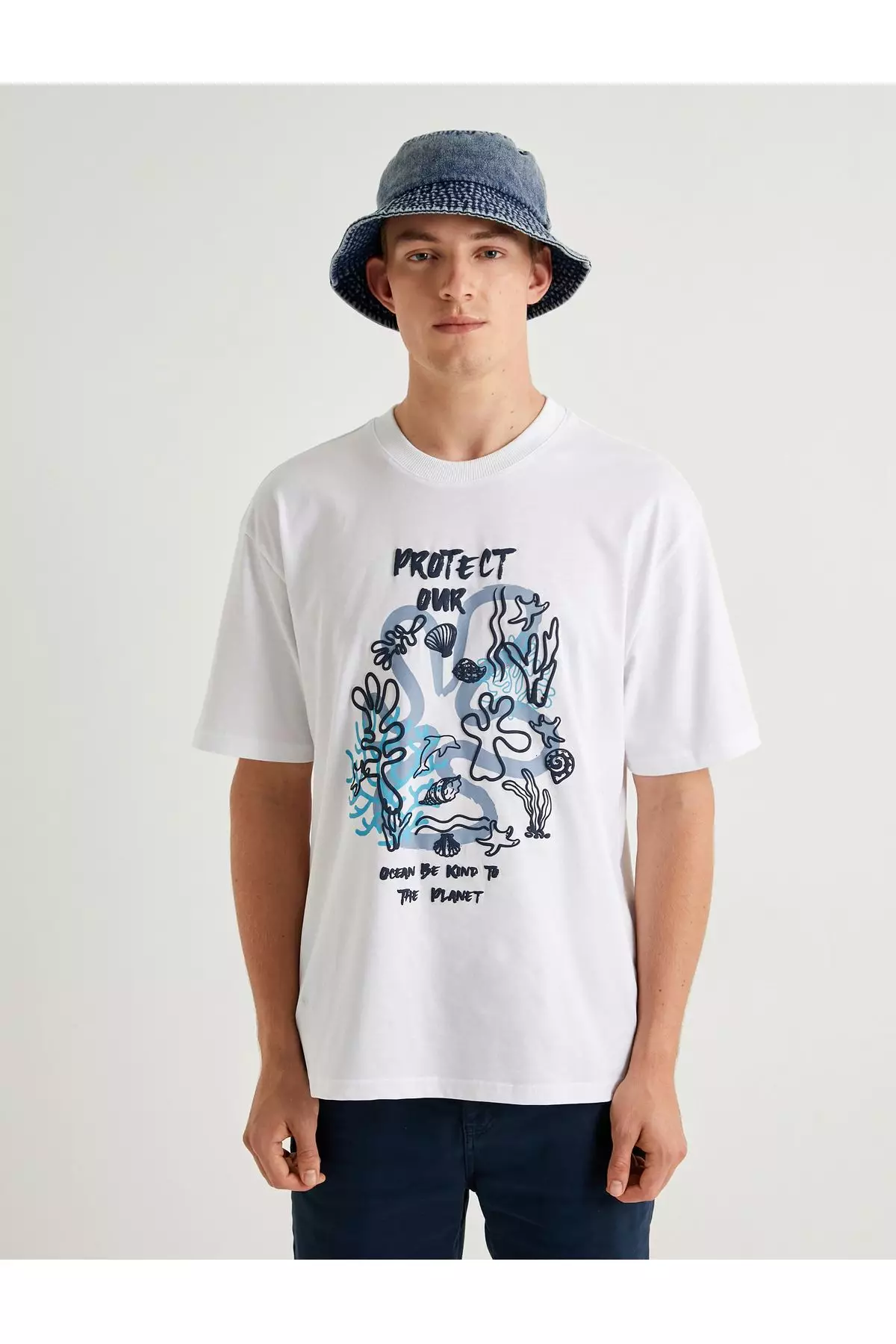 Oversize T-Shirt Printed Short Sleeve Crew Neck