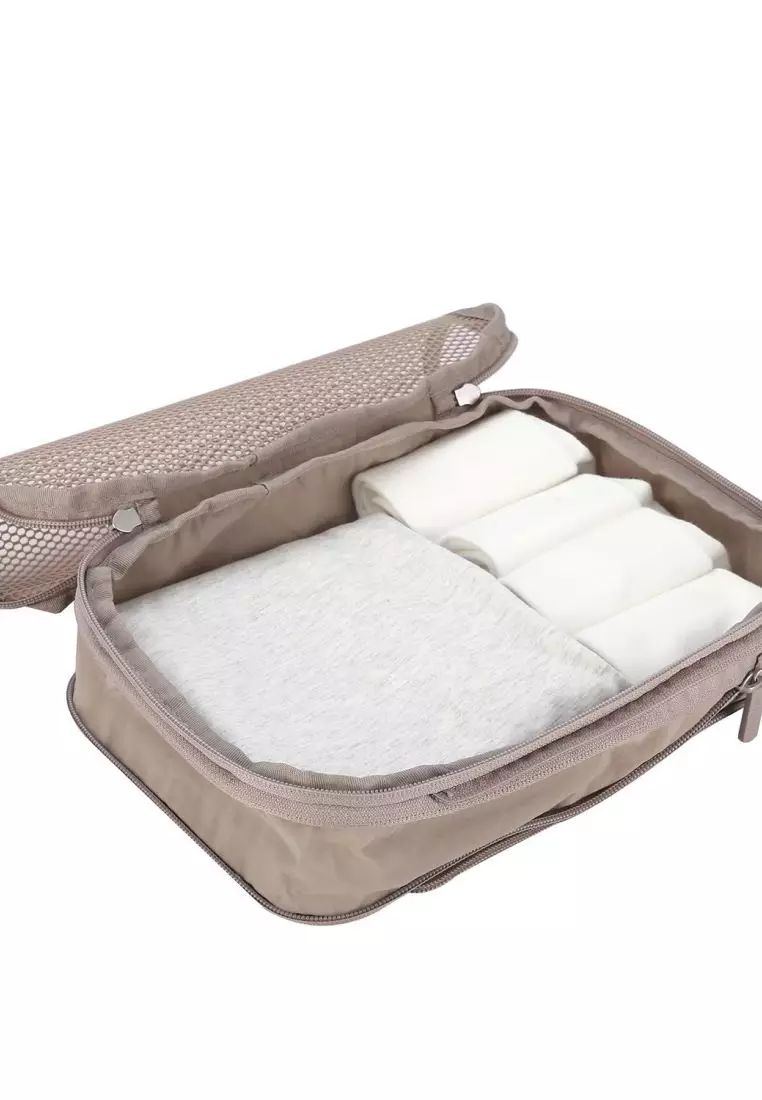 Crossing Waterproof Ripstop Nylon Compression Packing Cube Set (2-Piece Set) - Light Grey