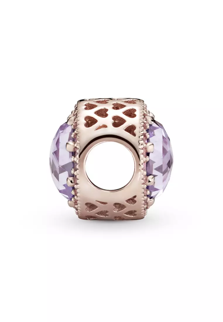 Lavender radiant hearts charm cheap