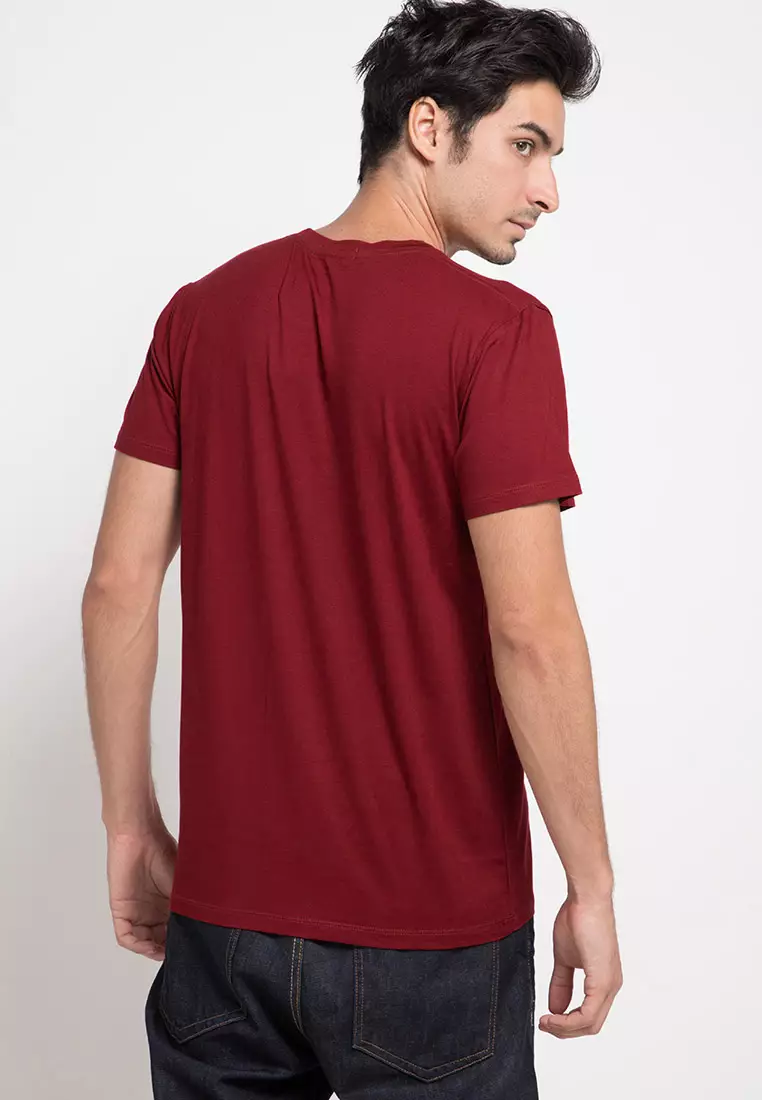 MTD64D ktktn underline dakir mr T-shirt Maroon