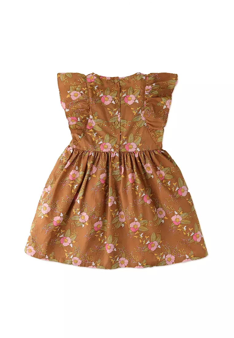 Gingersnaps Glorious Bird Print Smocked Dress
