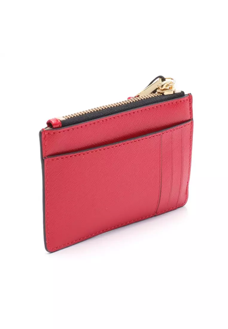Red leather sale coin purse