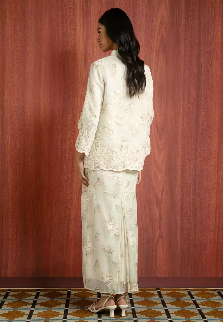 MARIA 刺繡馬來連衣裙套裝