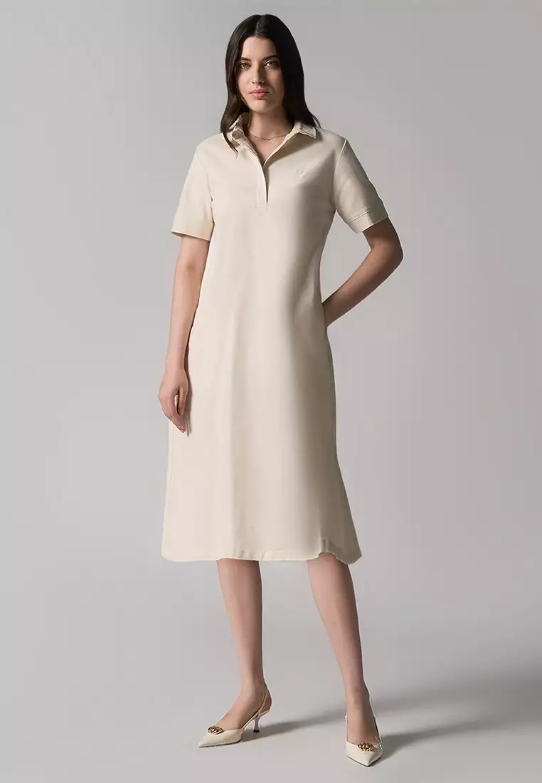 Half Placket A-Line Dress