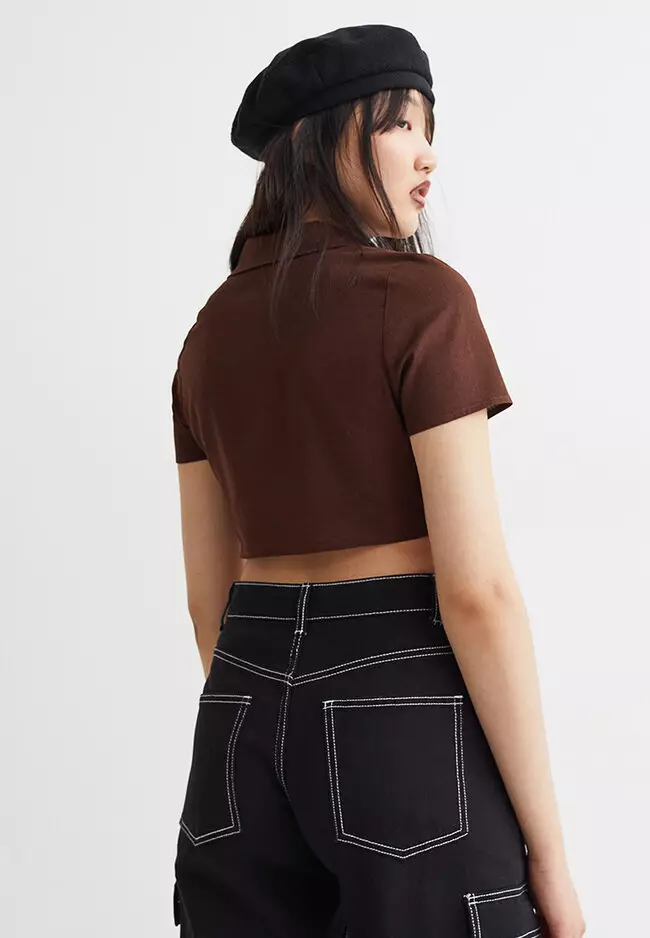 Buy H M Cropped Shirt 2024 Online ZALORA Singapore
