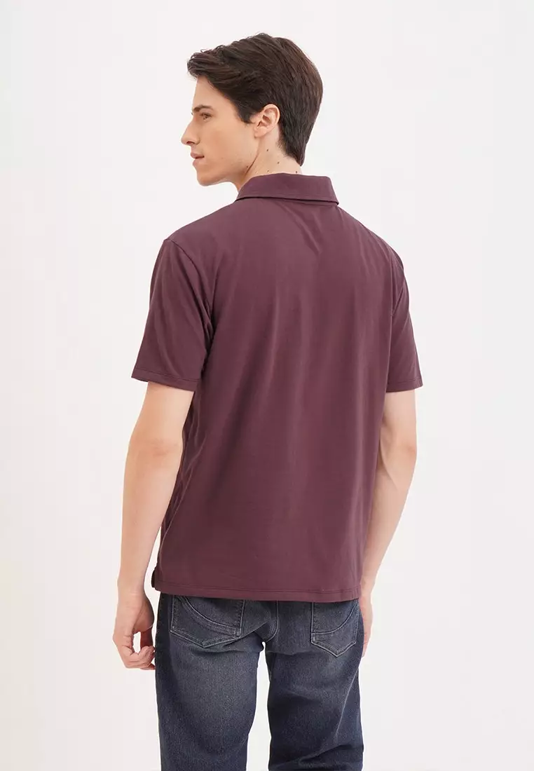 Penshoppe polo shirt top maroon