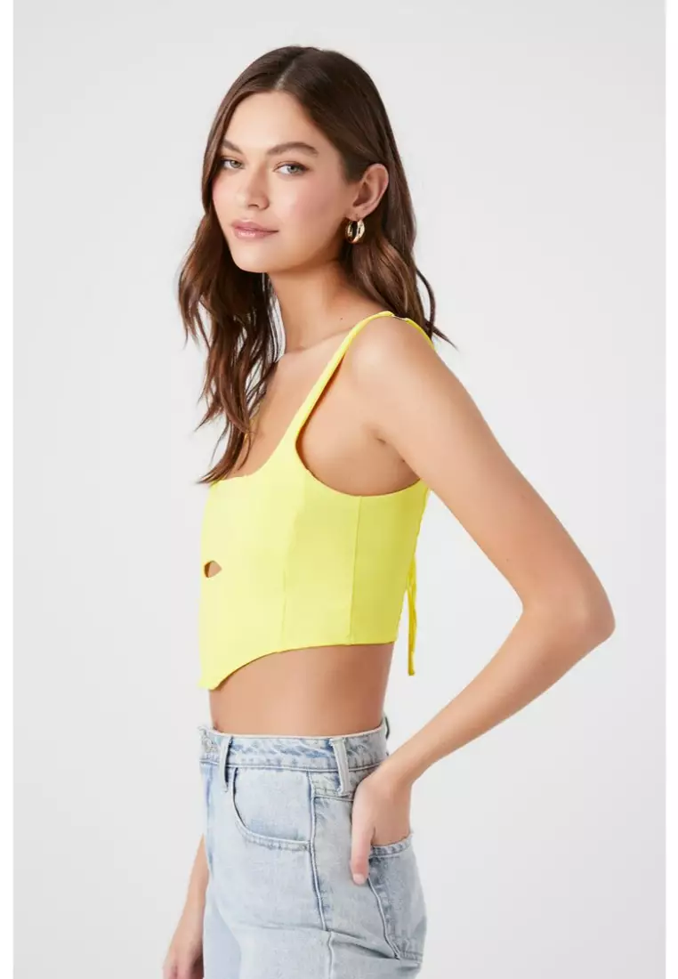 Yellow cropped cami shop