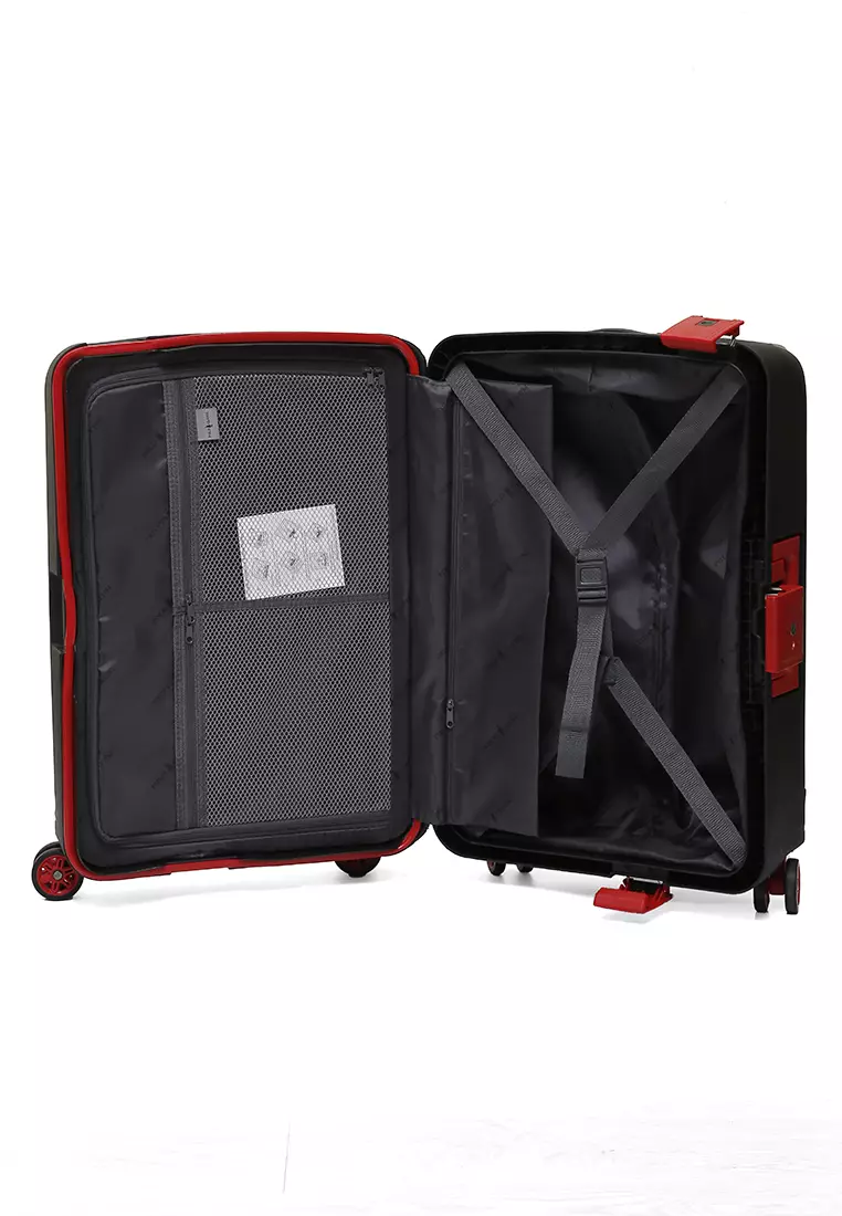 Carlton Tas Koper Unisex Size 20 Inch Suitcase Classic TSA Lock System Material Polycarbonate ORIGINAL - Black