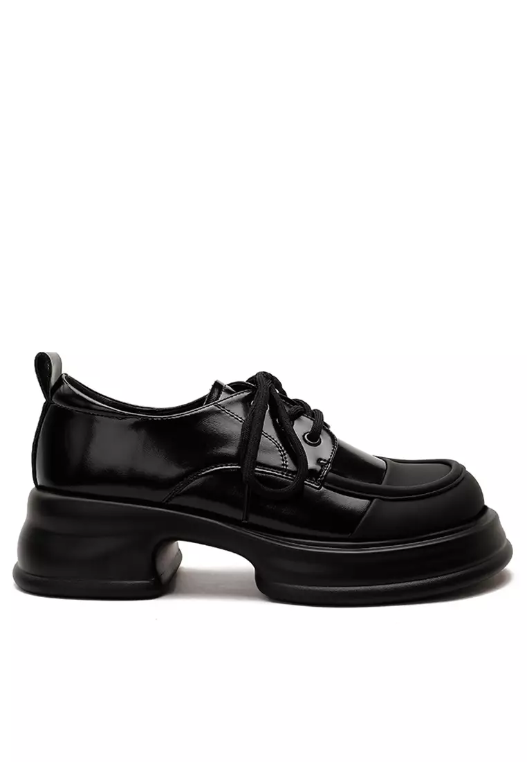 Discount on Twenty Eight Shoes  shoes - SKU: 5cm Color Matching Patent Leather Derby Shoes Te5501-5