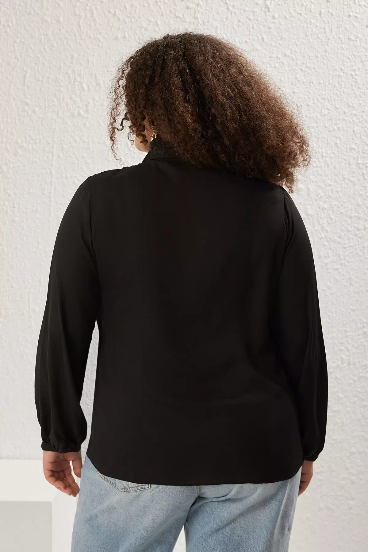 Plus Size Waist Tie Detailed Shirt