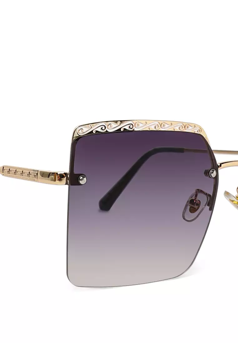 Ombre Tinted Funky Sunglasses In Purple