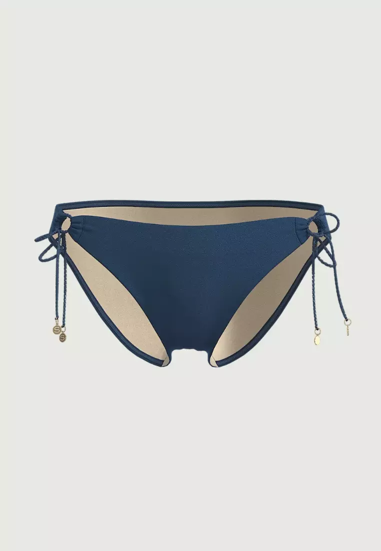 Waterlily Shines藍色側綁經典泳褲